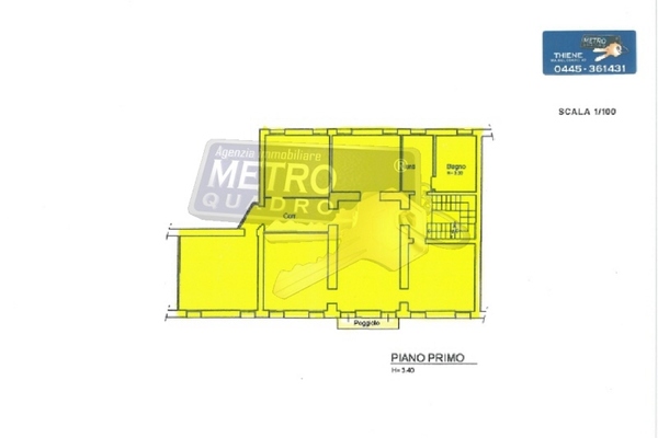 planimetria 1°piano - UNIFAM. AFFIANCATA BREGANZE (VI)  